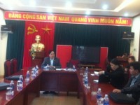 Ông Ngân Văn pao, Phó trưởng ban quản lý Khu kinh tế tỉnh - Trưởng cửa khẩu Quốc tế tà Lùng chủ trì cuộc họp