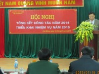 Đồng chí Lê Thành Chung, Trưởng ban quản lý khu kinh tế phát biểu khai mạc Hội nghị