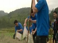 Chi đoàn Ban quản lý Khu kinh tế tỉnh thực hiện chương trình Ra quân tình nguyện đợt I năm 2016 tại xã Nam Tuấn, huyện Hòa An