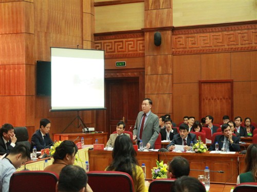 Đ/c Lê Thành Chung phát biểu tại Hội nghị