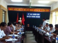 Đoàn công tác làm việc với UBND huyện Trùng Khánh