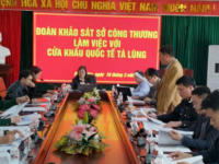 Đoàn khảo sát Sở Công thương làm việc tại cửa khẩu Quốc tế Tà Lùng