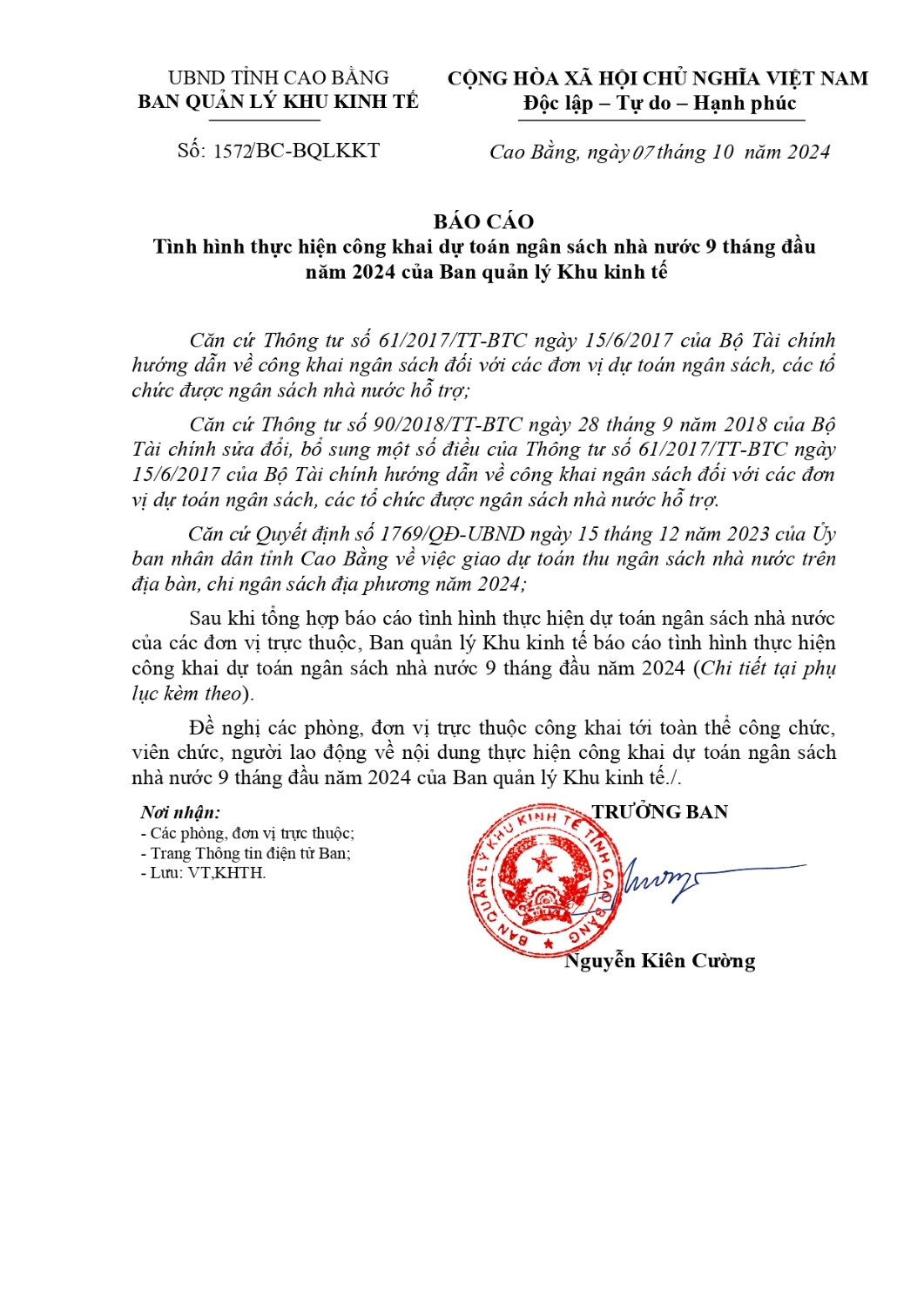 bao cao cong khai du toan 9 thang dau nam 2024 ban qlkkt page 0001