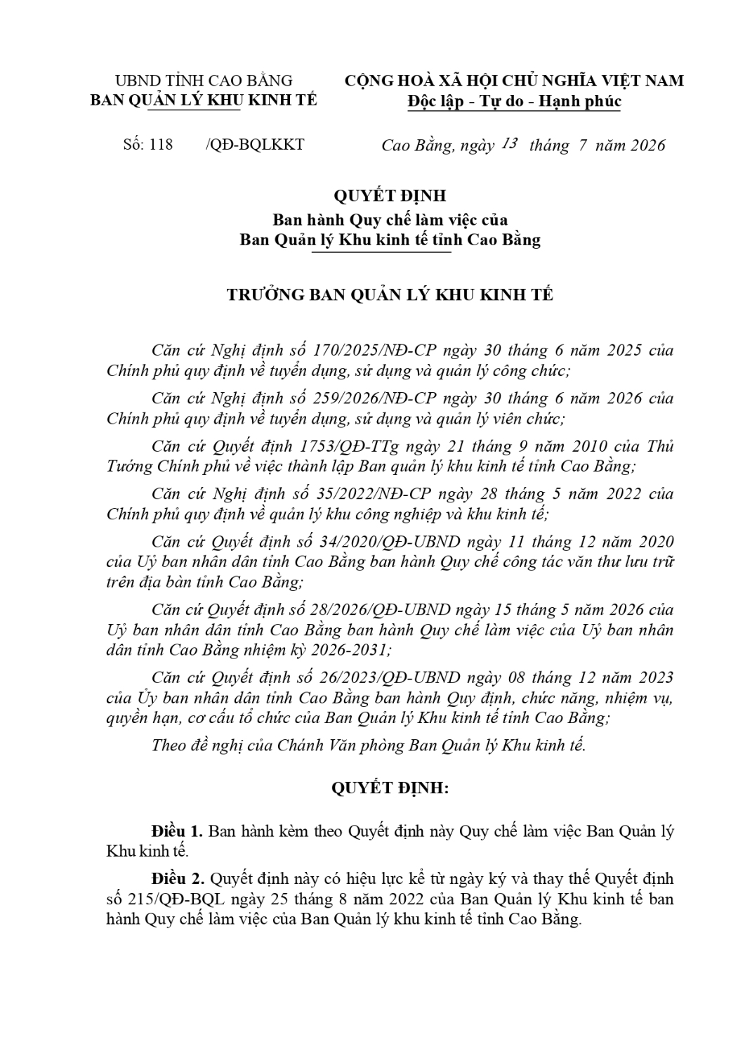 quyet dinh ban hanh qclv bqlkkt page 0001