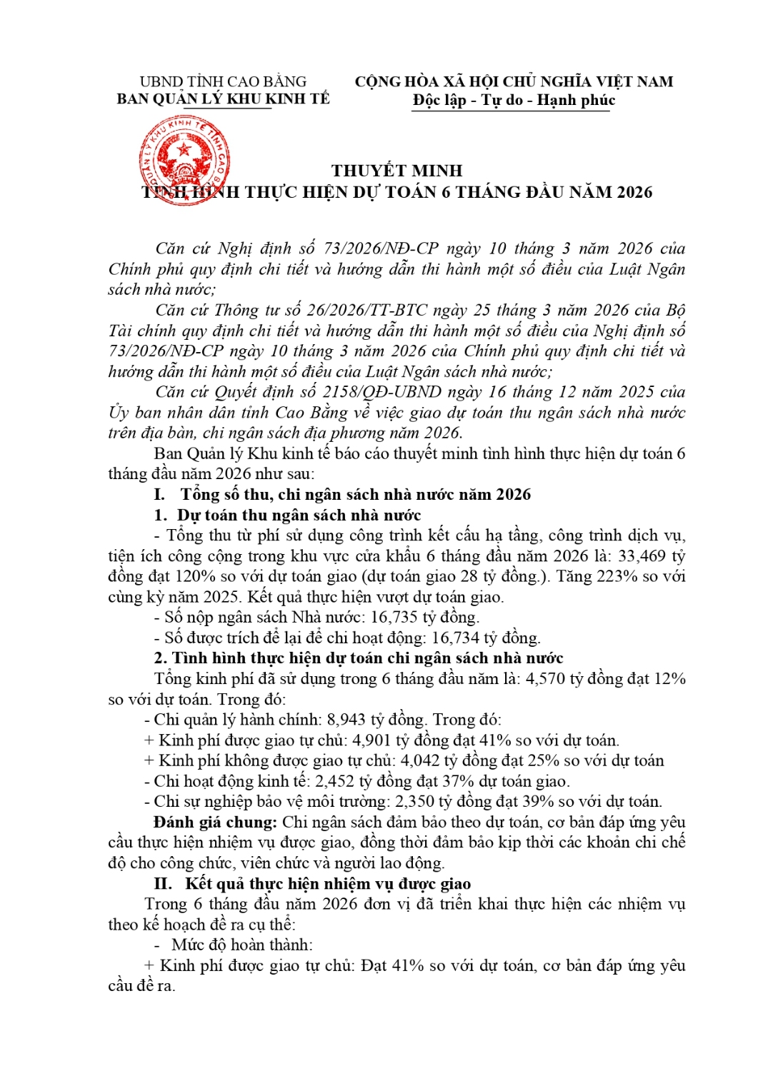 thuyet minh cong khai du toan 6 thang dau nam 2026 page 0001
